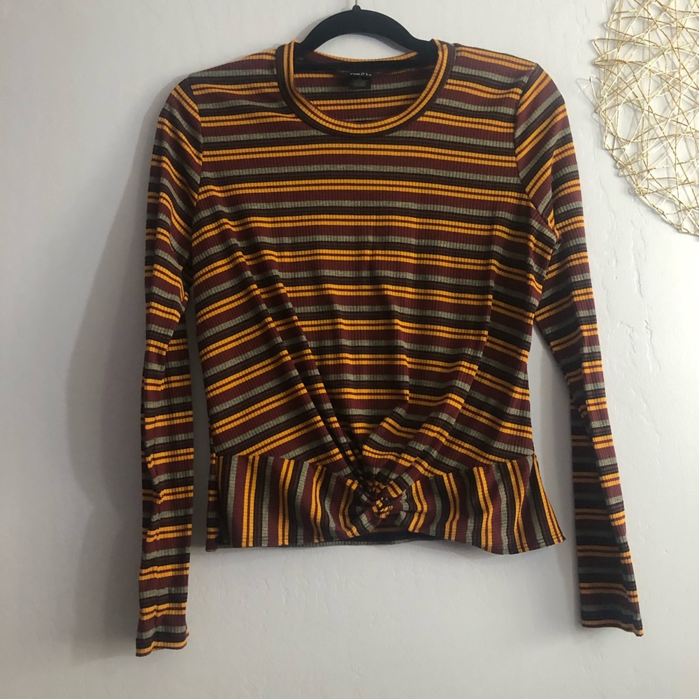 Rue 21 striped twist tie top